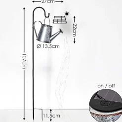Lampe Solaire Isernia Led Noir, 80 Lumieres