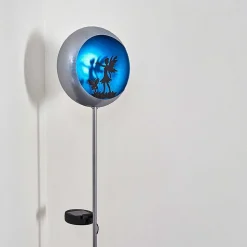 Lampe Solaire Loano Led Bleu, Argente, 1 Lumiere