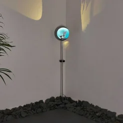 Lampe Solaire Loano Led Bleu, Argente, 1 Lumiere