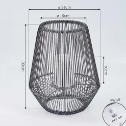 Lampe Solaire Mendola Led Gris, 1 Lumiere