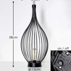 Lampe Solaire Pasadena Led Noir, 1 Lumiere