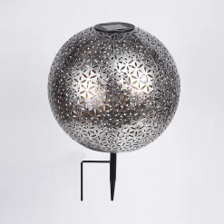 Lampe Solaire Samoao Led Cuivre, Noir, Argente, 1 Lumiere