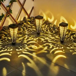 Lampe Solaire Staranzano Led Jaune, Noir, 1 Lumiere