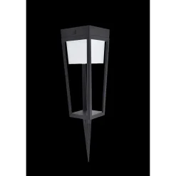 Lampe Solaires Lutec Dias Led Noir, 1 Lumiere, Detecteur De Mouvement, Changeur De Couleurs