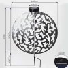 Lampe Solaires Mesan Led Noir, Argente, 1 Lumiere