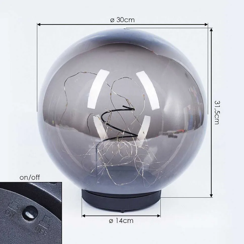 Lampe Solaires Pollenca Led Noir, 50 Lumieres