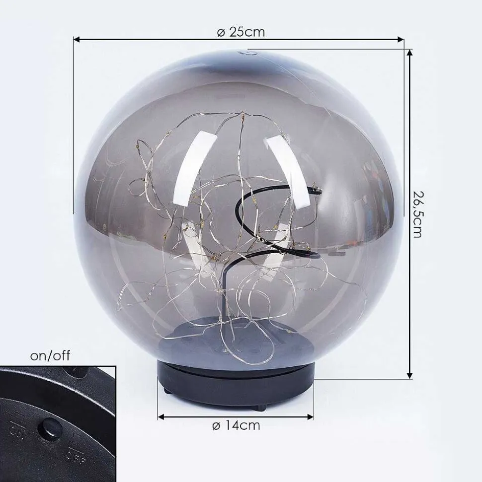 Lampe Solaires Pollenca Led Noir, 40 Lumieres