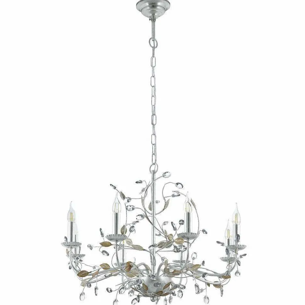 Lampe Suspension Eglo Flitwick 1 Argente, 8 Lumieres