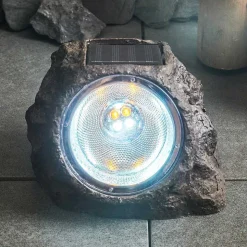 Lot De 3 Lampes Solaires Sameo Led Brun, 4 Lumieres