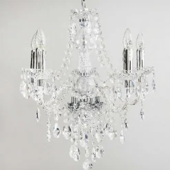 Lustre A 5 Lampes Transparent, 5 Lumieres