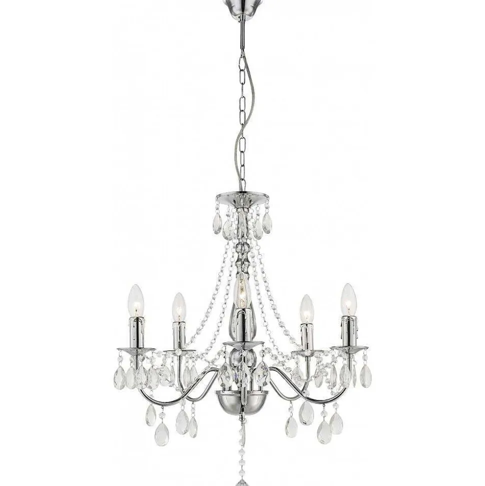 Lustre Globo Chrome, 5 Lumieres