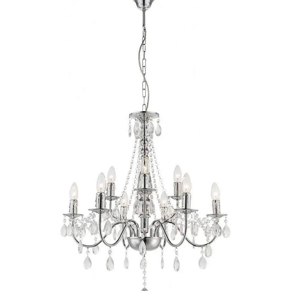 Lustre Globo Chrome, 9 Lumieres