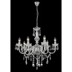 Lustre Globo Cuimbra I Chrome, Acier Inoxydable, 6 Lumieres