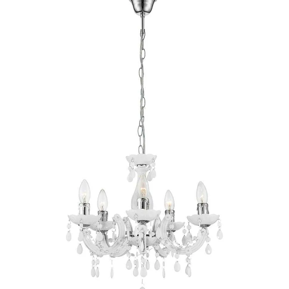 Lustre Globo Cuimbra Ii Blanc, 5 Lumieres