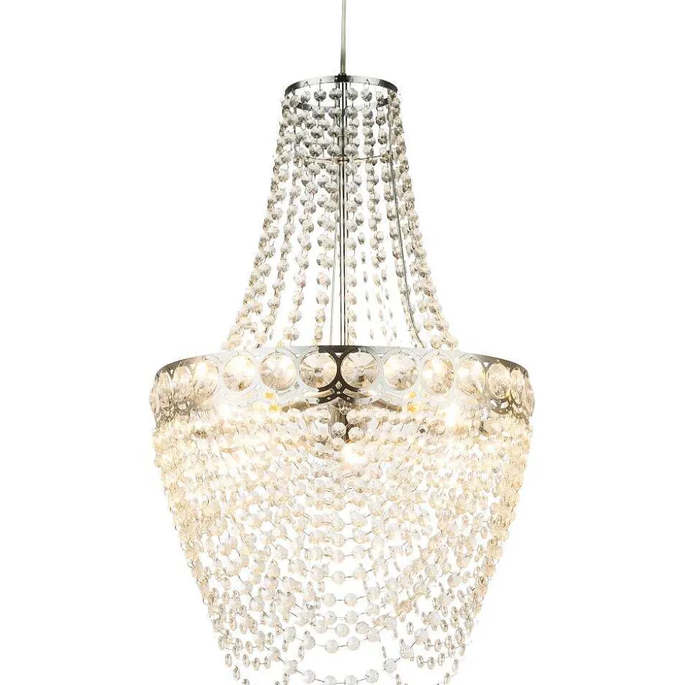 Lustre Globo Stromboli Chrome, Clair, 3 Lumieres
