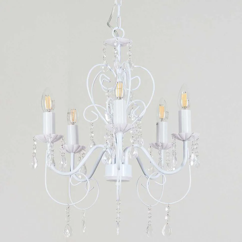 Lustre Ksim Blanc, 5 Lumieres