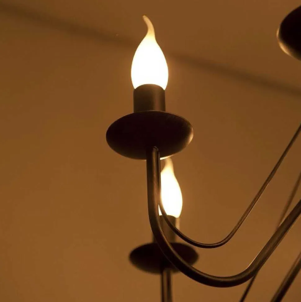 Lustre Lucide Corona Rouille, Noir, 8 Lumieres