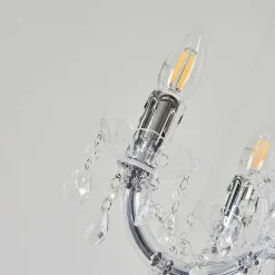 Lustre Malmback Chrome, Transparent, 5 Lumieres