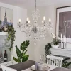 Lustre Malmback Chrome, Transparent, 6 Lumieres