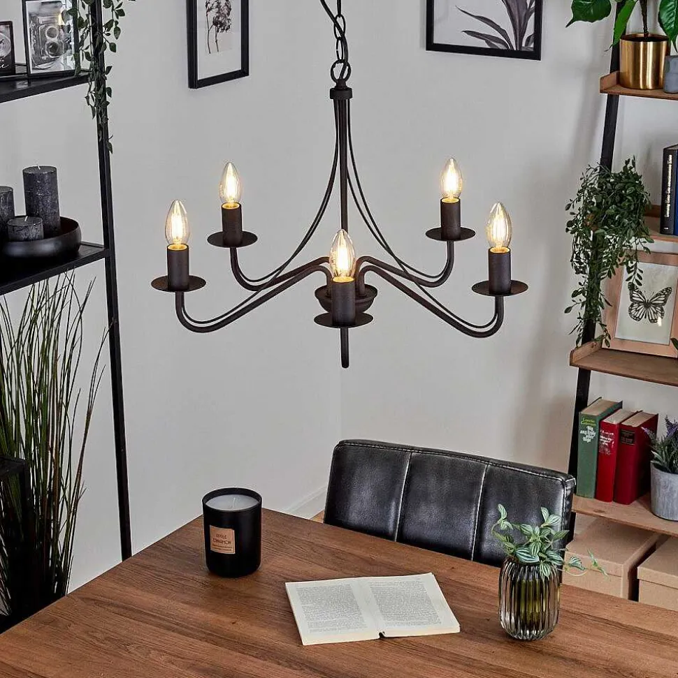 Lustre Oulandou Noir, 5 Lumieres