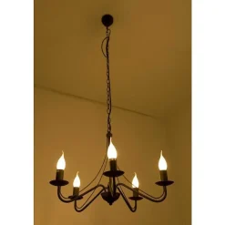 Lustre Reality Rouille, 5 Lumieres