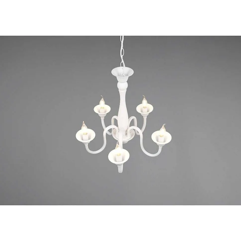 Lustre Trio Elsa Blanc, 5 Lumieres