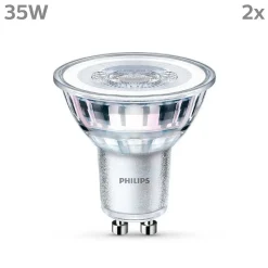 Philips Classic Lot De 2 Led Gu10 3,5 Watt 4000 Kelvin 275 Lumen