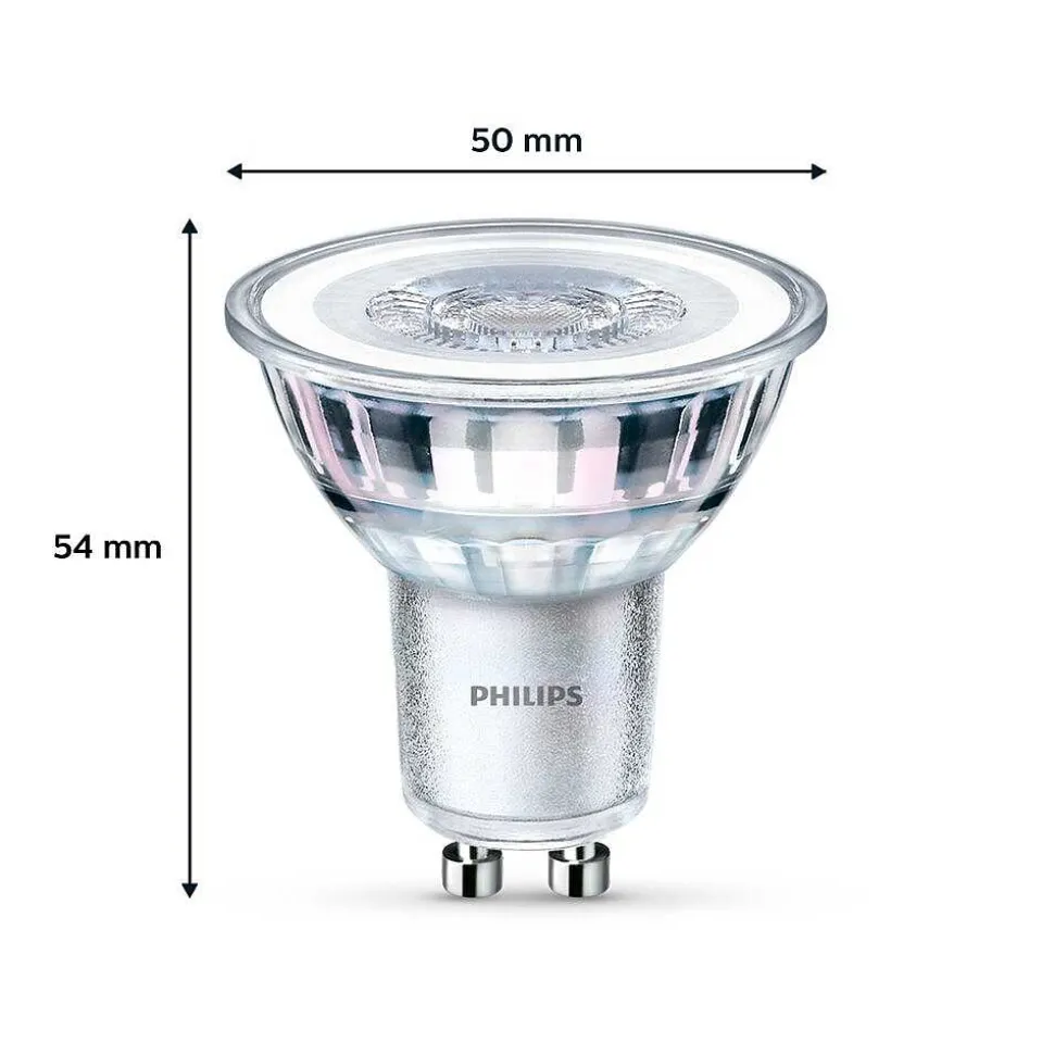 Philips Classic Lot De 6 Led Gu10 3,5 Watt 4000 Kelvin 275 Lumen