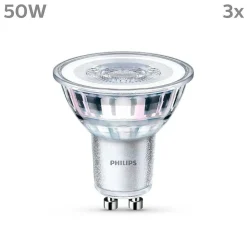 Philips Classic Set De 3 Led Gu10 4,6 Watt 2700 Kelvin 355 Lumen
