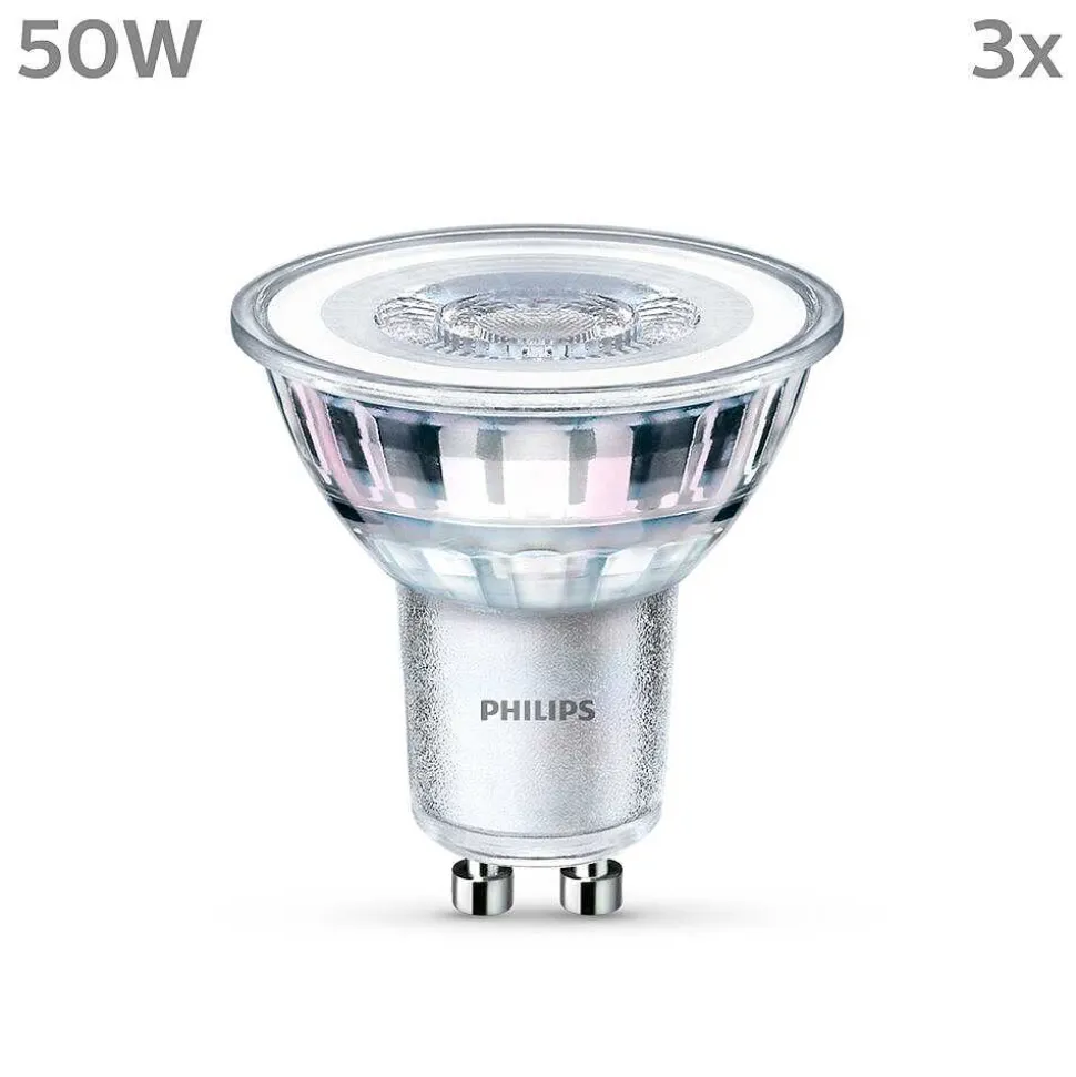 Philips Classic Set De 3 Led Gu10 4,6 Watt 2700 Kelvin 355 Lumen
