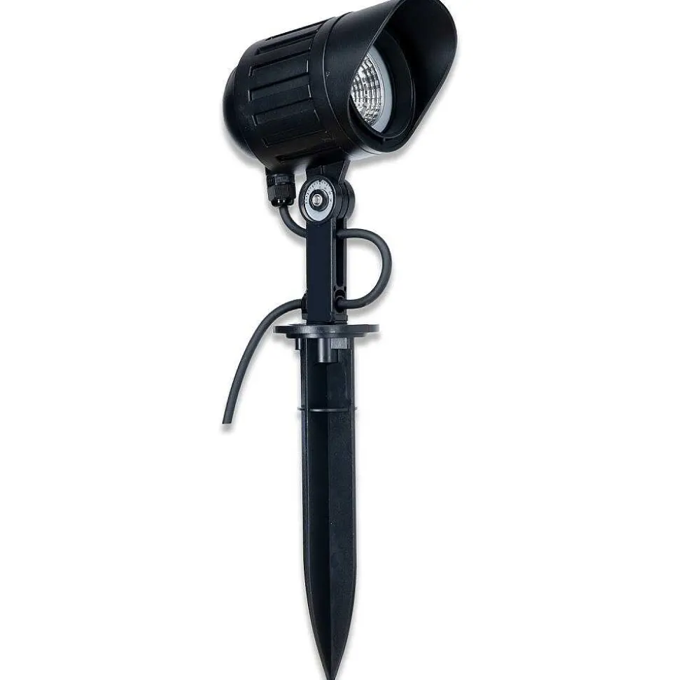 Pique De Terre Lcd Wiesloch Led Noir, 1 Lumiere