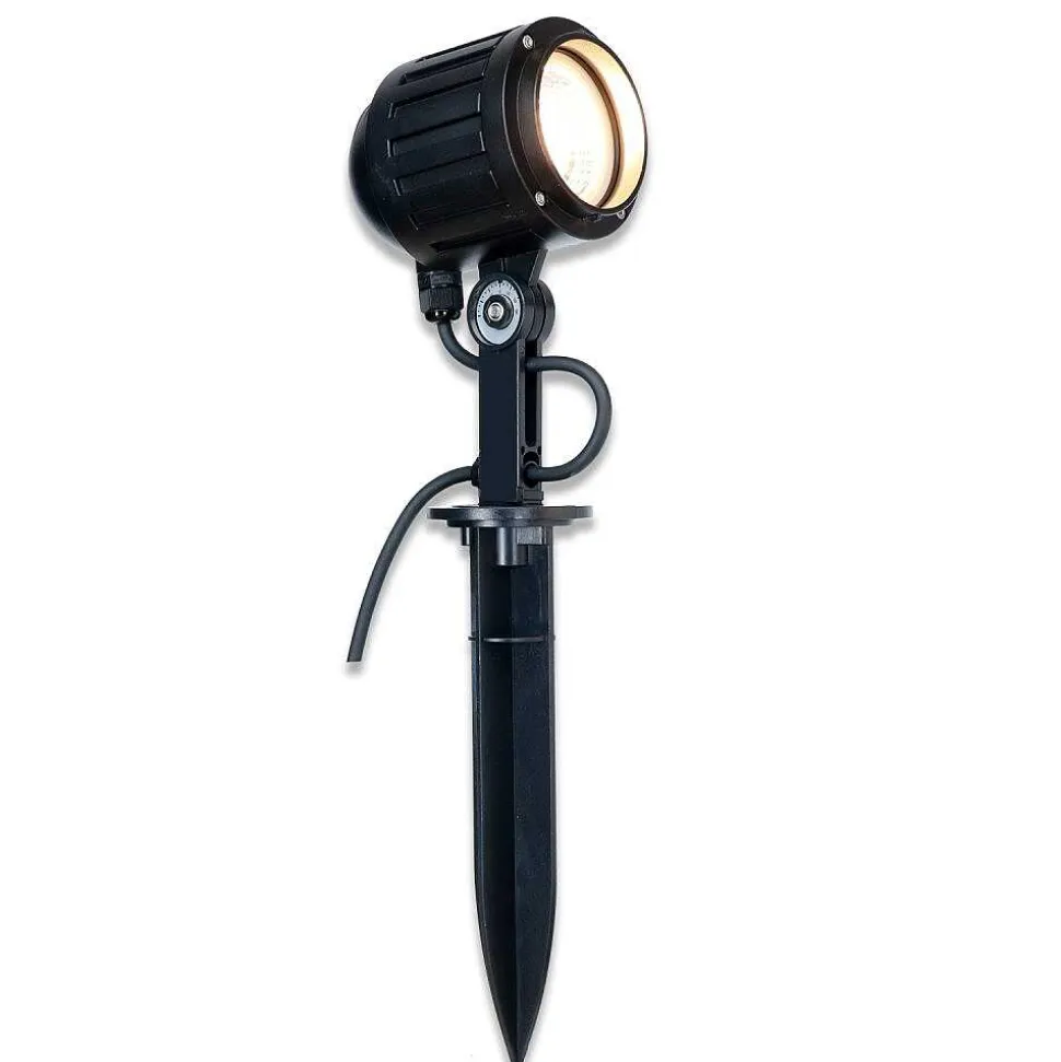 Pique De Terre Lcd Wiesloch Led Noir, 1 Lumiere
