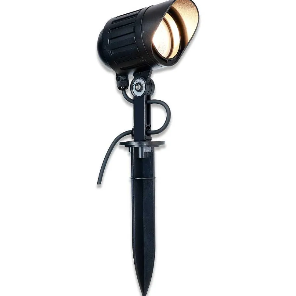 Pique De Terre Lcd Wiesloch Led Noir, 1 Lumiere