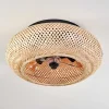 Plafonnier 50 Cm Bauro Noir, 4 Lumieres, Telecommandes