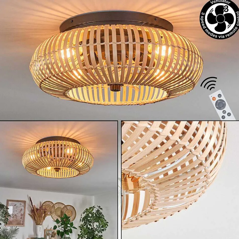 Plafonnier 50 Cm Mulstrand Noir, 4 Lumieres, Telecommandes