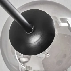 Plafonnier - Verre 12 Cm, 15 Cm Chehalis Clair, Fume, 6 Lumieres