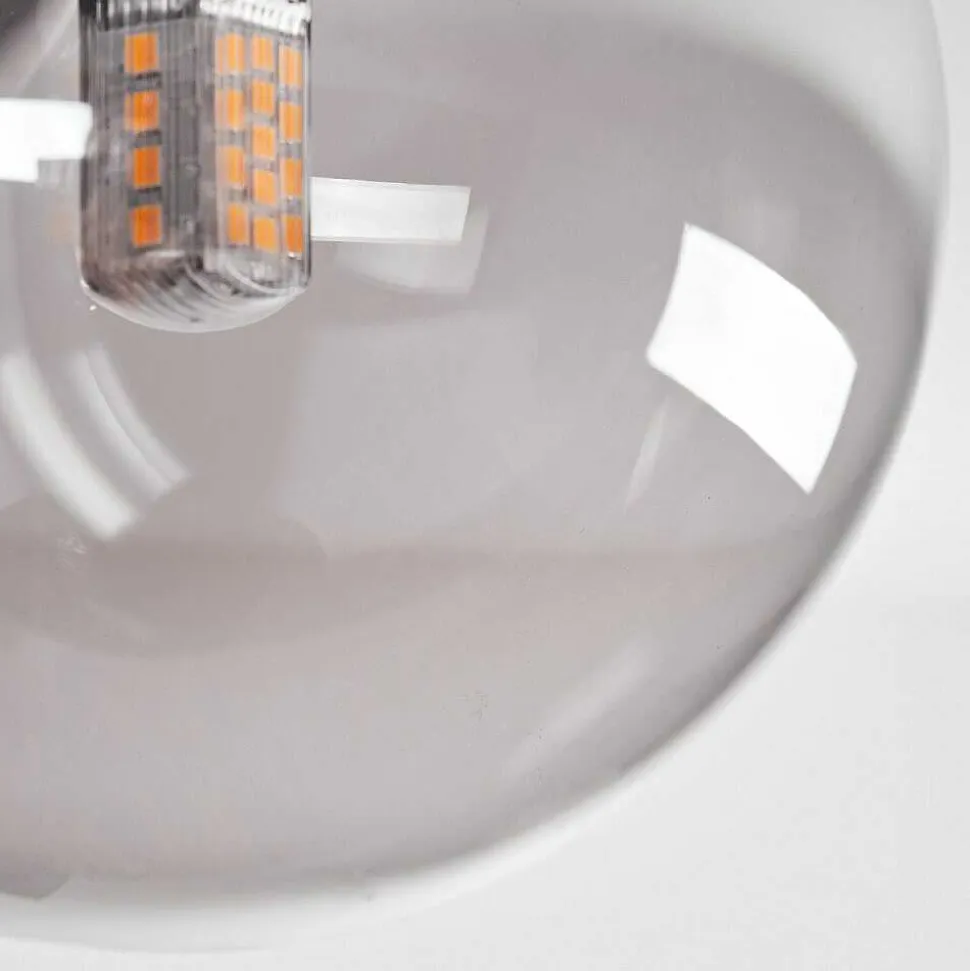 Plafonnier - Verre 10 Cm, 12 Cm, 15 Cm Chehalis Ambre, Fume, 10 Lumieres