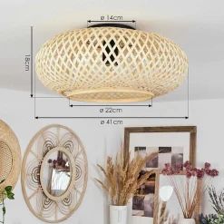Plafonnier Alavi Noir, 1 Lumiere