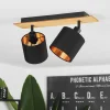 Plafonnier Alsen Brun, Noir, 2 Lumieres