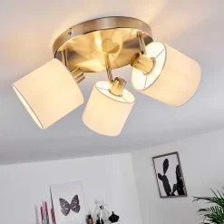 Plafonnier Alsen Nickel Mat, 3 Lumieres