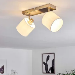 Plafonnier Alsen Nickel Mat, 2 Lumieres