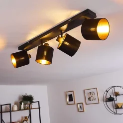 Plafonnier Alsen Noir, 4 Lumieres