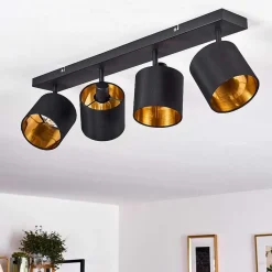 Plafonnier Alsen Noir, 4 Lumieres