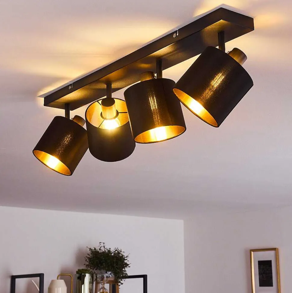 Plafonnier Alsen Noir, 4 Lumieres