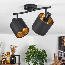 Plafonnier Alsen Noir, 2 Lumieres