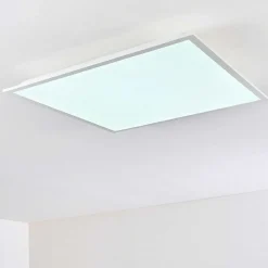 Plafonnier Antria Led Blanc, 1 Lumiere, Telecommandes, Changeur De Couleurs