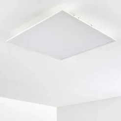 Plafonnier Antria Led Blanc, 1 Lumiere, Telecommandes, Changeur De Couleurs