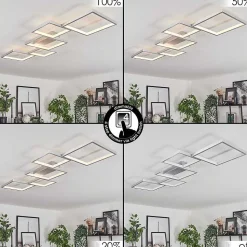 Plafonnier Bacolod Led Argente, 1 Lumiere