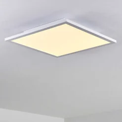 Plafonnier Bankura Led Blanc, 1 Lumiere, Telecommandes, Changeur De Couleurs