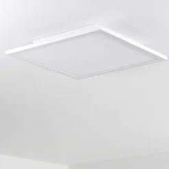 Plafonnier Bankura Led Blanc, 1 Lumiere, Telecommandes, Changeur De Couleurs